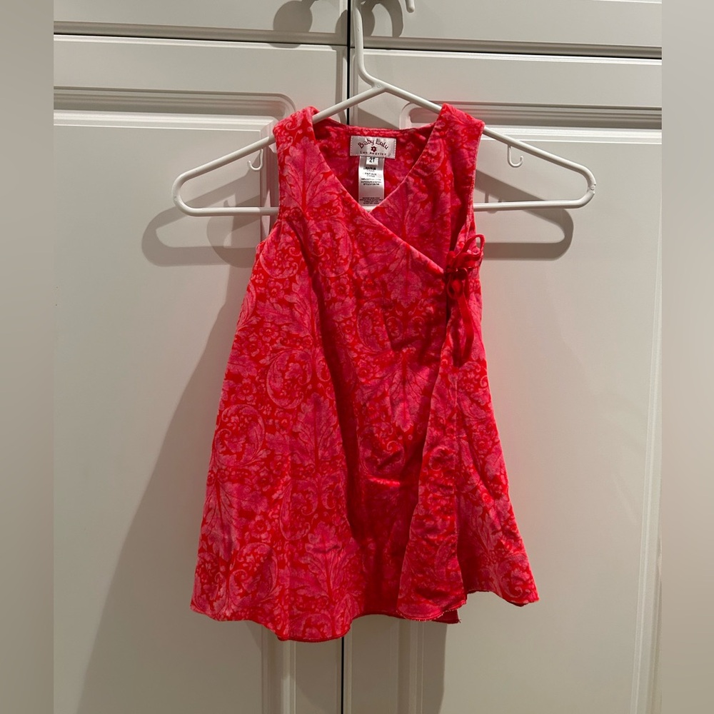 Baby Lulu Velvet Wrap Dress Size 2T In Great Condition
